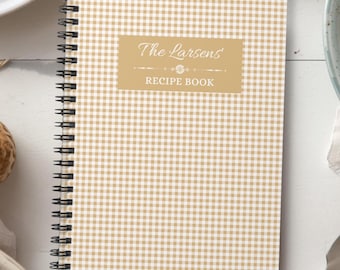 Custom Recipe Book Spiral Notebook, Personalized Family Blank Cook Book, Cookbook For Her, Wedding Gift Idea, Custom Recipe Journal Gift
