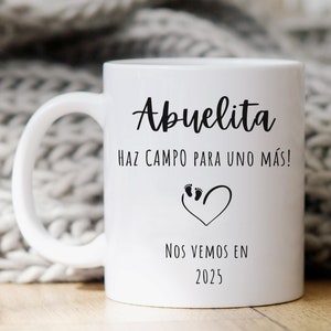 Abuela Mug: Spanish Baby Announcement Gift for Grandma, Pregnancy Reveal, New Granny