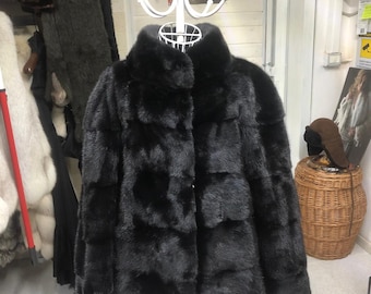 black mink fur