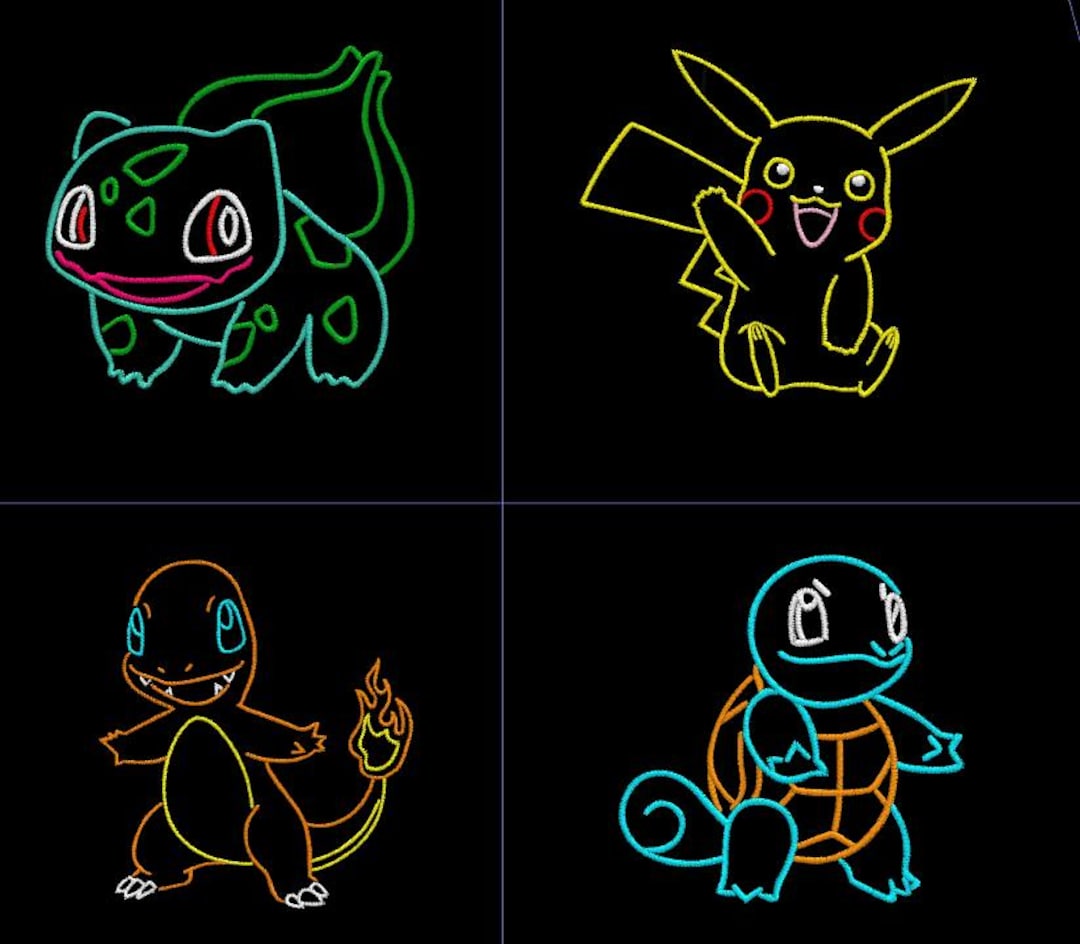 Pokemon Embroidery Design Pack - Etsy