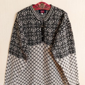 Vintage voice of norway wool knit sweater, Nordic wool sweater