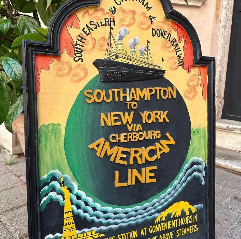 Vintage 1950s American Line Country Corner 90x60 Cm Wooden Signboard - Etsy