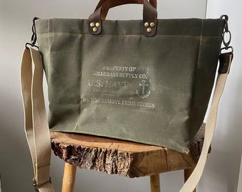 Vintage Bag, 1940s Bag, Shoulder Bag, Canvas Bag, Small Bag