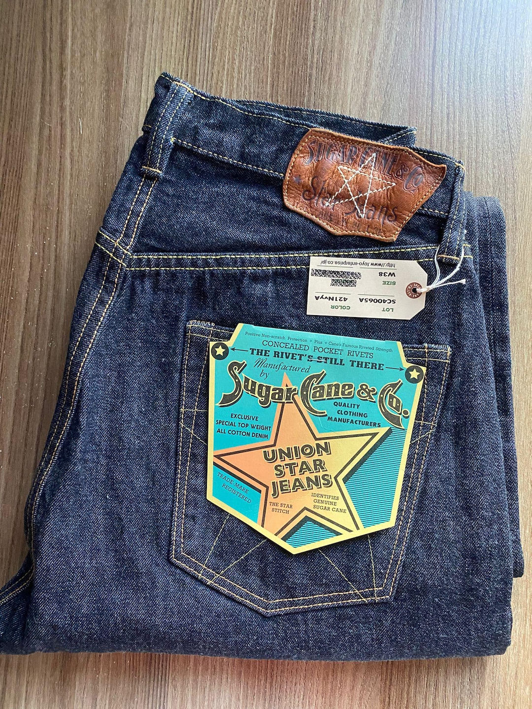 Sugarcane Jeans Union Star Selvedge Denim Jeans One Wash Rare