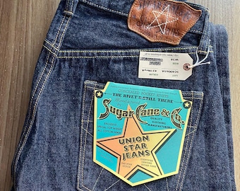Sugarcane Jeans Union Star Selvedge Denim Jeans One Wash Rare
