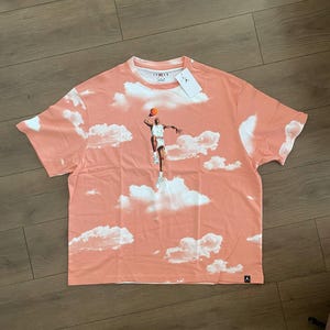 nike air jordan t shirt essential statement 85 flight jordan cloud 2XL pink super rare