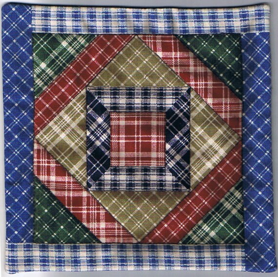 Miniature 3/"x4/" COUNTRY PATCH Dollhouse Mini QUILT #6024Mini Good for OOAK Doll