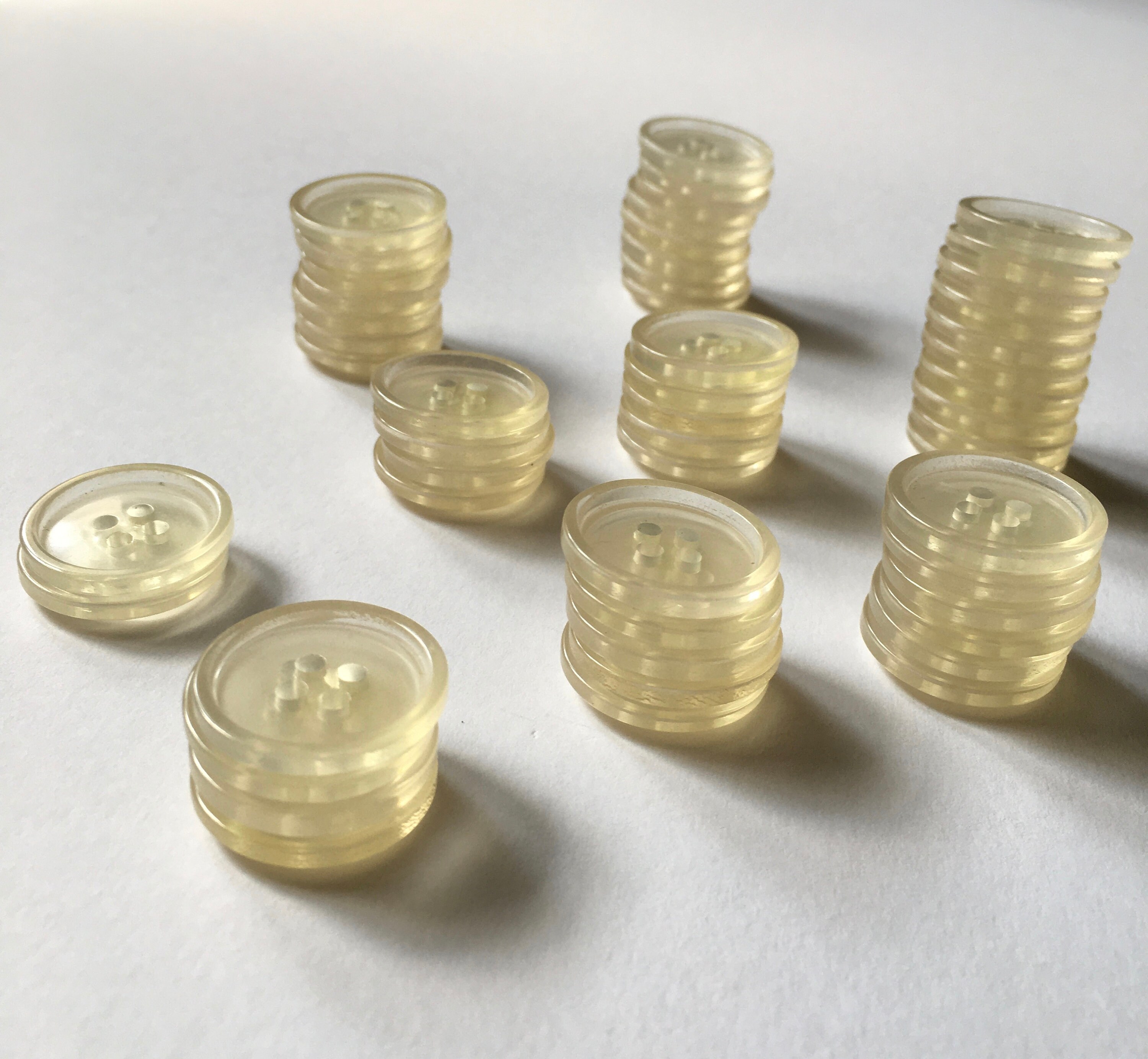 Large Vintage Transparent Craft Buttons Set of 40 7/8 | Etsy