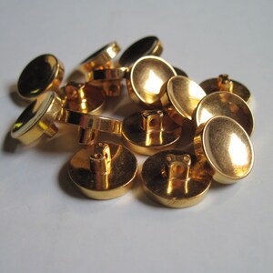 Concave Golden Shank Buttons, Set of 25 image 5