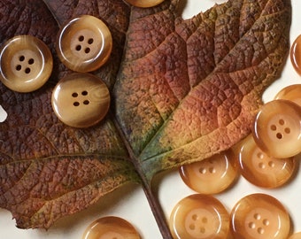 8 Yummy Butter-Rum Buttons,  Sweater or Jacket, 7/8"