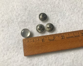 Buttons Pearly White Top with Silvery Shank Set of 40, Sweater button, 7/16" in Diameter