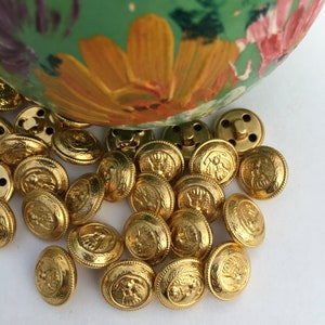 Vintage Haggar Blazer Buttons Set Antique Gold Brown Brass Patriotic Eagle  Men's