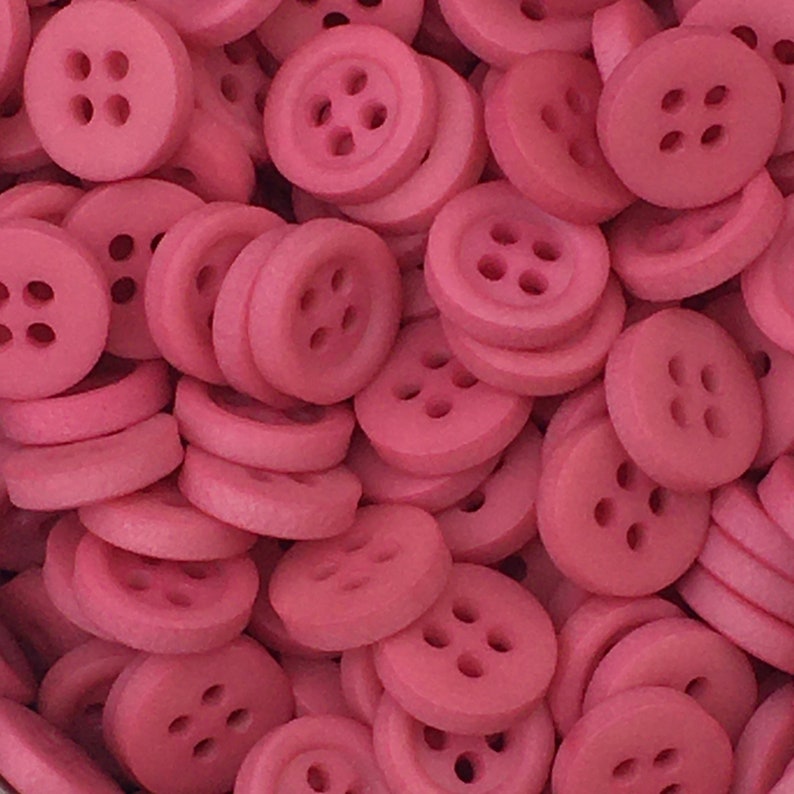 Pretty Dress Button 716 in Diameter Set of 50 Bright Pink Crape Mrytle Vintage Buttons