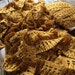 hippie fringe,vintage seventies,cotton,NOS,gold,orange-gold,lot is 33 yards,poncho fringe,sewing supplies,crafting,2 inches wide,border trim