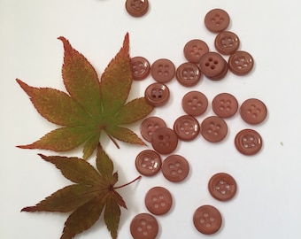 Rusty Brick Buttons Set of 40, Ideal for Children's Clothing and Doll Clothes, 3/8" in Diameter