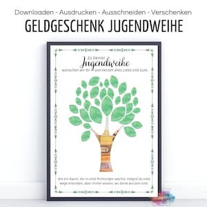 Cadeau en argent pour la consécration des jeunes I Idée de dernière minute pour donner de l'argent de manière créative I A4 I Téléchargement numérique PDF pour impression