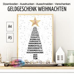 Geldgeschenk Weihnachten, Weihnachtskarte Tannenbaum Spruch, PDF Download Ausdrucken, Geld verschenken verpacken, Last Minute Geschenkidee