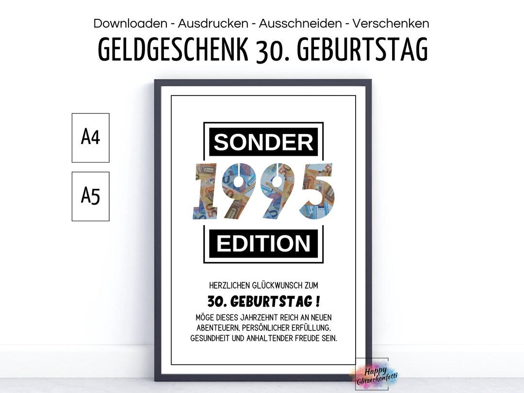 Personalisiertes Geschenk Für Damen 30. Geburtstag – Make-up Motiv, Jahrgang 1995