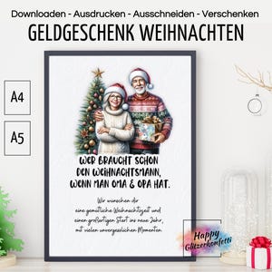 Regalo de dinero de Navidad para adolescentes para nieto, tarjeta de Navidad, regalo de último minuto, empacar dinero como regalo, descargar PDF imprimir