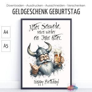 Argent cadeau anniversaire pour homme, idée cadeau argent emballage créatif et amusant, amateur de bière, téléchargement PDF à imprimer