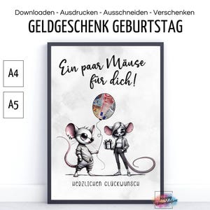 Geldgeschenk zum Geburtstag, Geld kreativ verschenken verpacken, lustige Geburtstagskarte ,PDF Download Ausdrucken