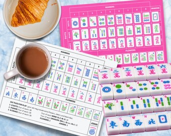 American Mah Jongg Tile Guide for Pink Amazon Tiles (Brand: Yanmeiya) – Printable PDF