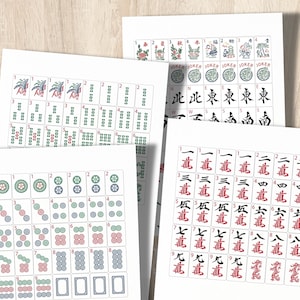 Printable American Mahjong (Mah-Jongg) Tiles