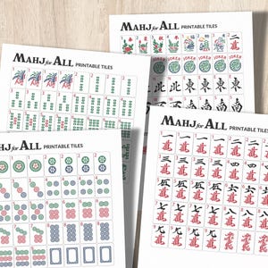 Piastrelle stampabili del Mahjong americano (Mah-Jongg).