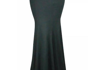Black Gothic Long Plain Halloween Skirt