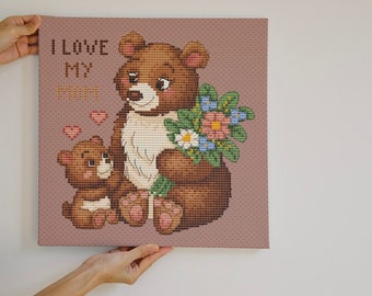 PDF scheme+saga for cross-stitching. The best gift for mother's day