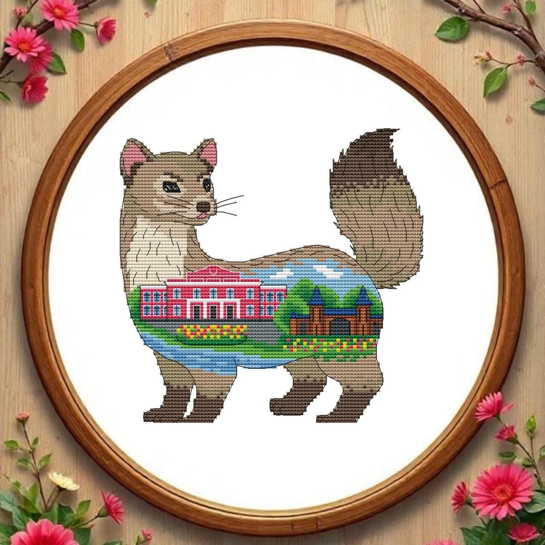 Ermine Totem Cross Stitch Pattern: Kirovograd Region Symbol (PDF ...