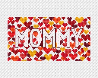 PDF scheme for cross-stitching. Mother's day