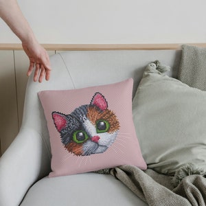 PDF scheme of cross-stitching. Kitten. cross stitch a kitten. Embroidery for children zdjęcie 5