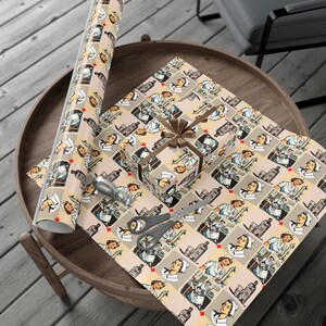 elegant nurse gift wrapping paper