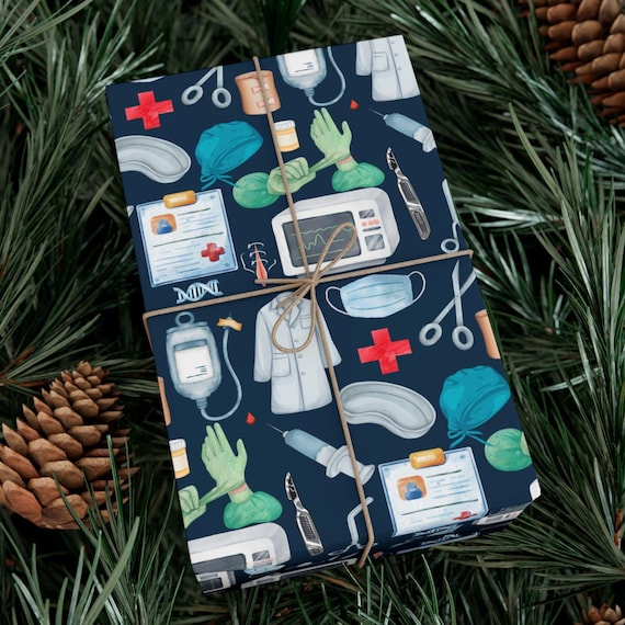 Surgeon Wrapping Paper - Doctor themed gift wrap, Healthcare wrapping paper, High-Quality Unique Wrapping Paper, Christmas, Birthdays