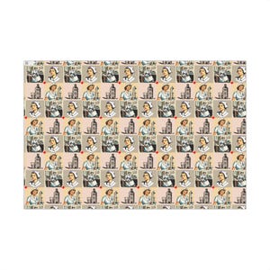 Vintage Nurse Wrapping Paper - Retro Nurse Gift Wrap Paper, Eco-Friendly Wrapping, Holiday, Birthday Gifts for Nurse, Healthcare Wrapping image 8