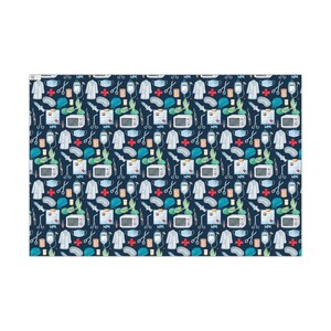 Papel de regalo para cirujanos: papel de regalo con temática médica, papel de regalo para el cuidado de la salud, papel de regalo único de alta calidad, Navidad, cumpleaños imagen 7