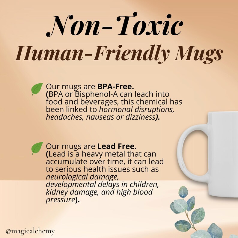 Mycology Watercolor Mushroom Mug Lead and BPA Free, Christmas Gift