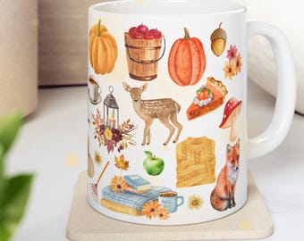 Autumn Cozy Vibes Mug | Just a girl that loves autumn, Fall Decor Mug, Snuggle Season, Pumpkin Coffee Mug, Book Lover, Lead & BPA-free mug