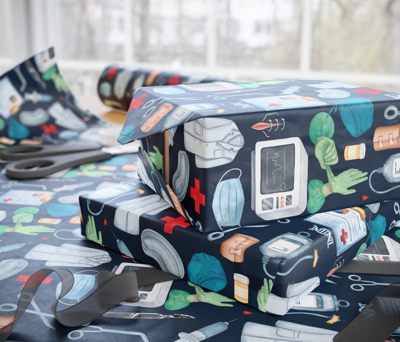 surgeon gift wrapping paper
