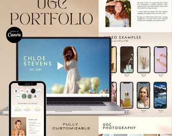 Canva UGC Portfolio Template: Content Creator Website & Media Kit (Digital Download)