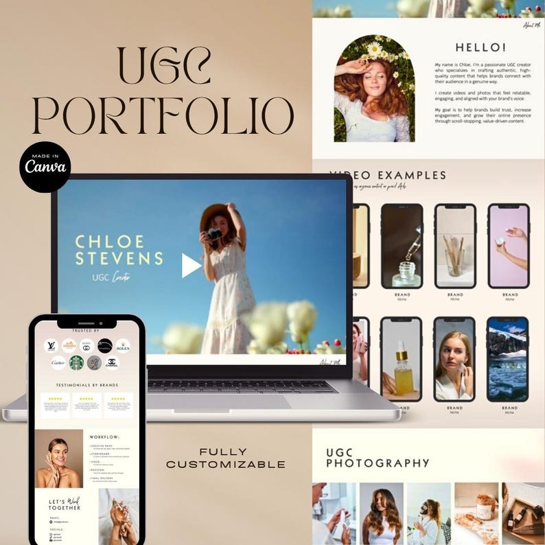 UGC Portfolio Template Canva