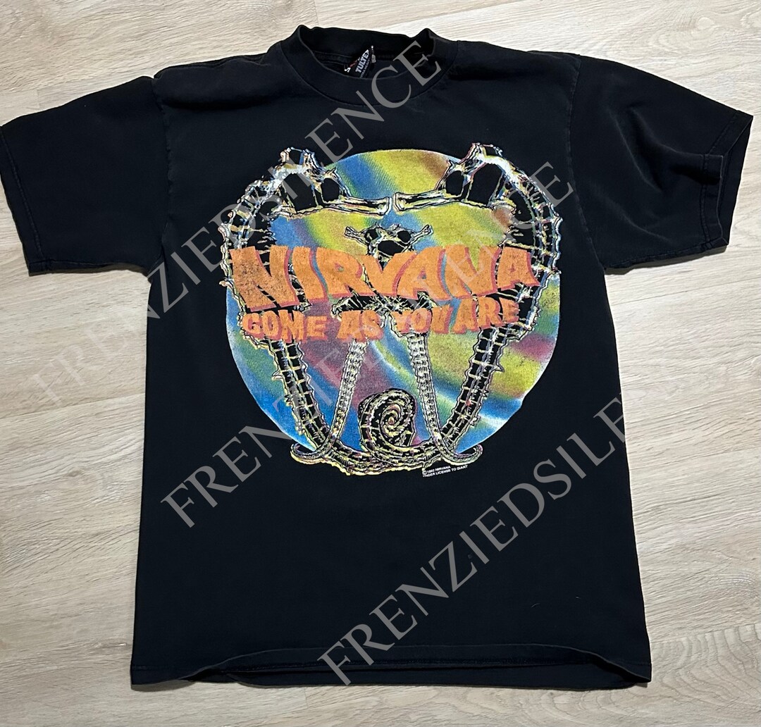 Vintage 1992 Nirvana Come as You Are Seahorse Shirt Size L Vintage 1992 Nirvana Come as You Are Seahorse Shirt Size L