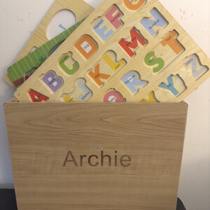 Cute Personalised Kids Name Jigsaw - Animals, Letters & Numbers - Great for Development, Ideal Gift for Infants