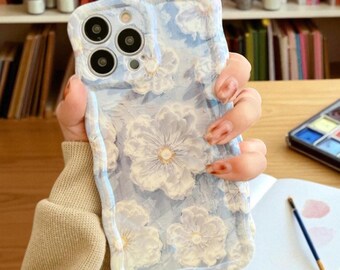 Dekoden iPhone Hülle Glitzer Silikon | Bunte ästhetische iPhone 14 16 Hülle | Weiche stoßfeste Blumen Design Handyhülle