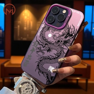 Colorful Dragon iPhone Case: Matte Anti-Scratch Cartoon Cover