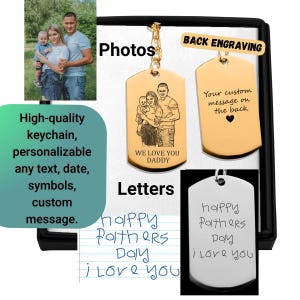 Llavero personalizable para hombre, llavero con dibujo de letra manuscrita para niños, llavero grabable, llavero con recuerdo de boda, monograma colgante de metal personalizado