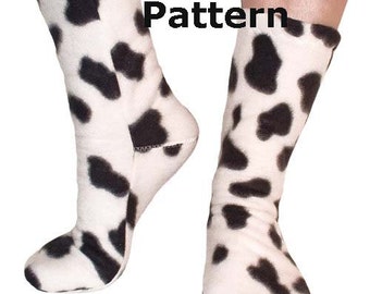 Fleece Socks PDF Full Size Sewing Pattern  Instant DownloadFleece Socks PDF Full Size Sewing Pattern Adult Children Instant Download