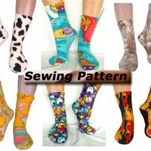 Fleece Socks PDF Full Size Sewing Pattern Instant DownloadFleece Socks PDF Full Size Sewing Pattern Adult Children Instant Download image 3