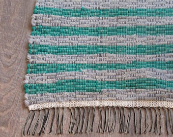 Rag Rug "Silver Maple" OOAK Wool Rag Rug